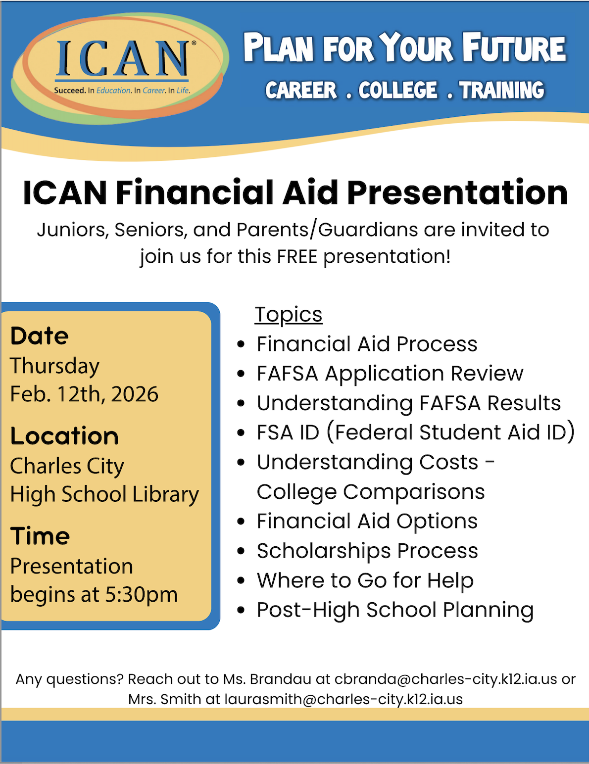 January 25, 2026 CCHS Weekly Newsletter